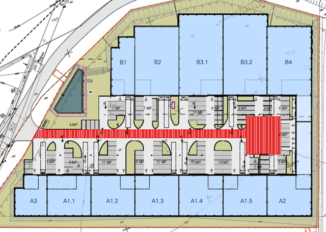 Warehouses Frontier Park Wrocław, Wrocław - warehouses for rent. Site plan.