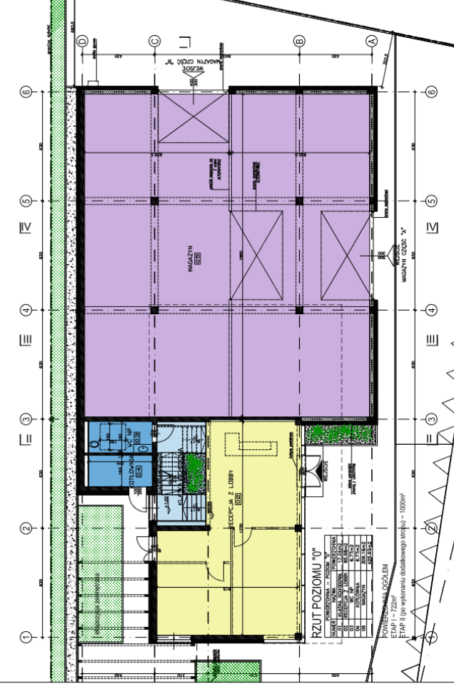 Magazyny Sokołowska 50, Warszawa - magazyny do wynajęcia. Plan zagospodarowania.
