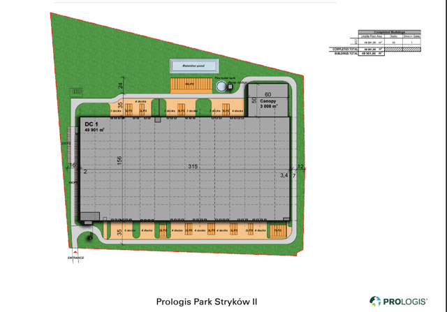 Warehouses Prologis Park Stryków II, Polska Centralna - warehouses for rent. Plan zagospodarowania.