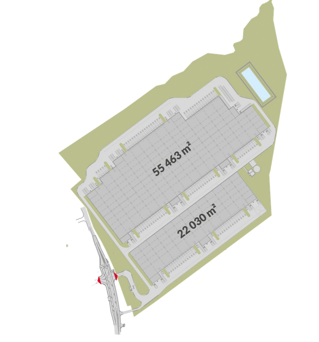 Warehouses 7R Park Warsaw South I, Warszawa - warehouses for rent. Site plan.