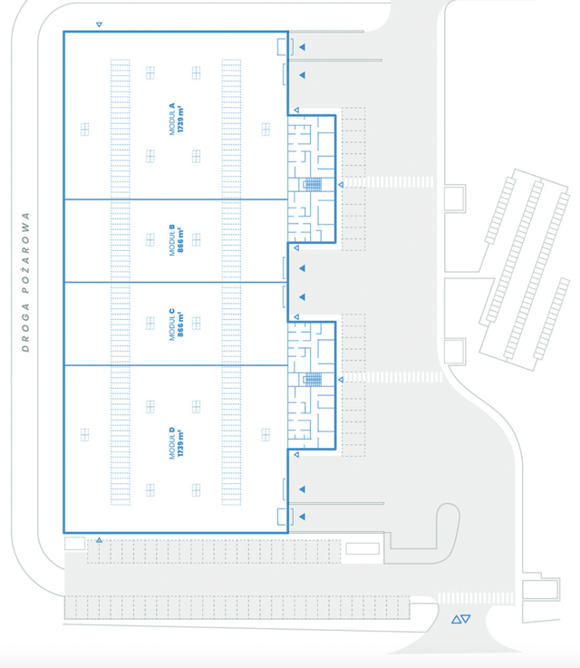 Magazyny Invest Park Jaworzyna, Wrocław - magazyny do wynajęcia. Plan zagospodarowania.