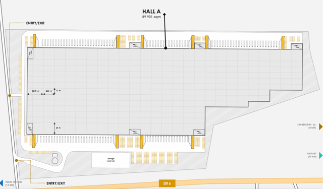 Magazyny Waimea Logistic Park Gdańsk West - Lębork, Trójmiasto - magazyny do wynajęcia. Plan zagospodarowania.