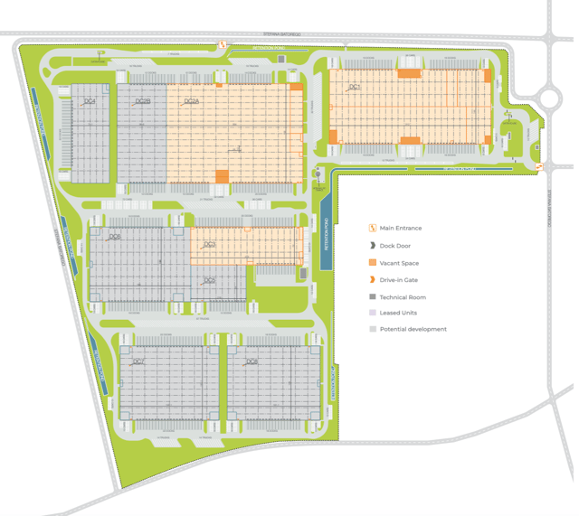 Warehouses Mapletree Park Błonie II, Warszawa - warehouses for rent. Site plan.