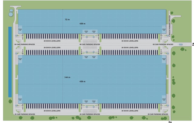 Magazyny Panattoni Park Stargard II, Szczecin - magazyny do wynajęcia. Plan zagospodarowania.