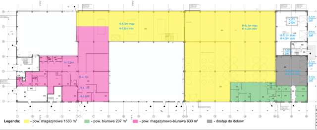 Magazyny Chwaszczyńska 133 A, Trójmiasto - magazyny do wynajęcia. Plan zagospodarowania.