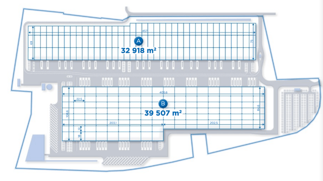 Magazyny Kutno Logistics Centre, Polska Centralna - magazyny do wynajęcia. Plan zagospodarowania.