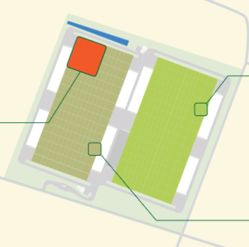 Magazyny CTPark Łódź North, Polska Centralna - magazyny do wynajęcia. Plan zagospodarowania.