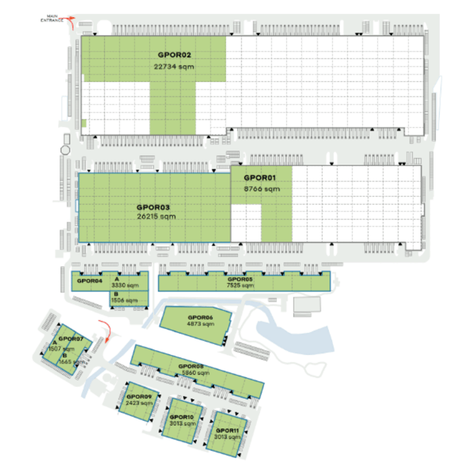 Magazyny CTPark Gdańsk Port, Trójmiasto - magazyny do wynajęcia. Plan zagospodarowania.
