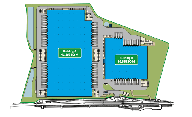 Warehouses GLP Gliwice II Logistics Centre, Górny Śląsk - warehouses for rent. Site plan.