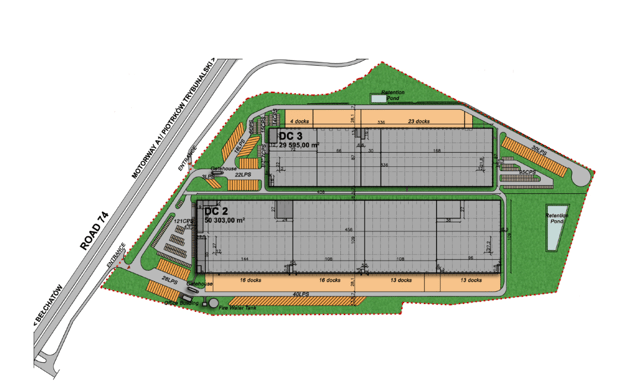 Warehouses Prologis Park Piotrków, Polska Centralna - warehouses for rent. Plan zagospodarowania.