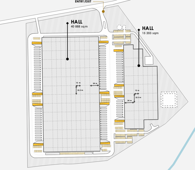 Warehouses Waimea Logistic Park Warsaw West - Błonie, Warszawa - warehouses for rent. Site plan.