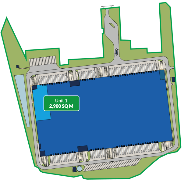 Magazyny GLP Warsaw I Logistics Centre, Warszawa - magazyny do wynajęcia. Plan zagospodarowania.