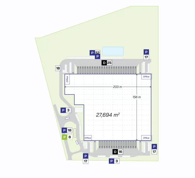 Magazyny Panattoni Park Warsaw West IV, Warszawa - magazyny do wynajęcia. Plan zagospodarowania.