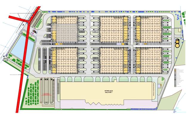 Magazyny MLP Business Park Poznań, 60-003 Poznań - magazyny do wynajęcia. Plan zagospodarowania.