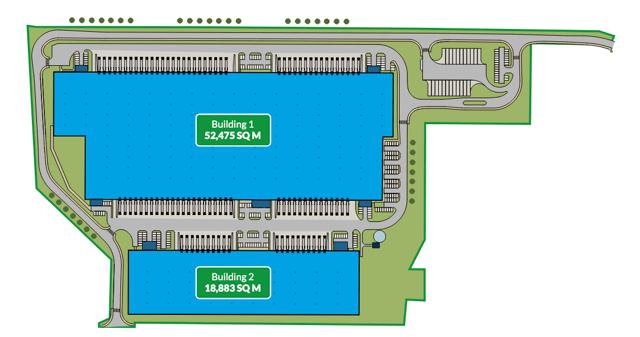 Magazyny GLP Łódź IV Logistics Centre, Polska Centralna - magazyny do wynajęcia. Plan zagospodarowania.