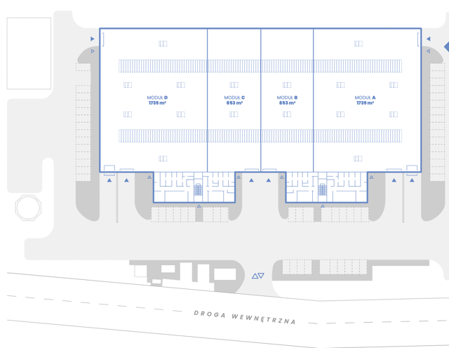 Warehouses Invest Park Brzeg, Opole - warehouses for rent. Site plan.