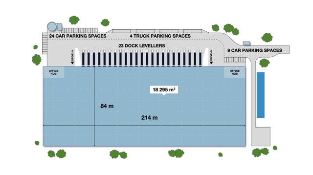 Magazyny Panattoni Park Stalowa Wola, Rzeszów - magazyny do wynajęcia. Plan zagospodarowania.