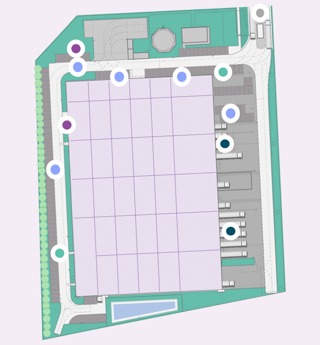 Magazyny CATALYST Wrocław, 54-610 Wrocław - magazyny do wynajęcia. Plan zagospodarowania.