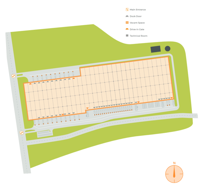 Magazyny Mapletree Park Kalwaria I, Warszawa - magazyny do wynajęcia. Plan zagospodarowania.