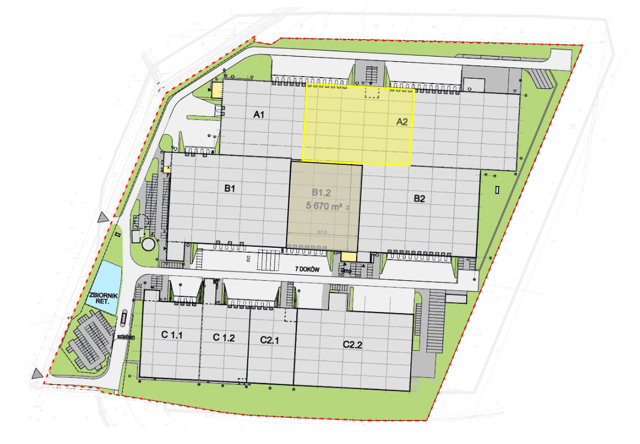 Magazyny MLP Wrocław, Wrocław - magazyny do wynajęcia. Plan zagospodarowania.