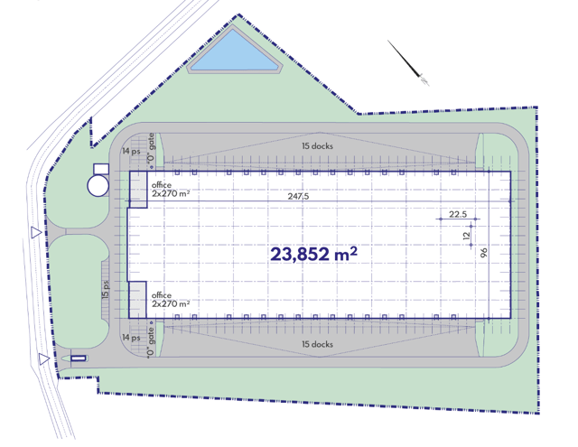 Magazyny BTV Park Łódź I, Polska Centralna - magazyny do wynajęcia. Plan zagospodarowania.