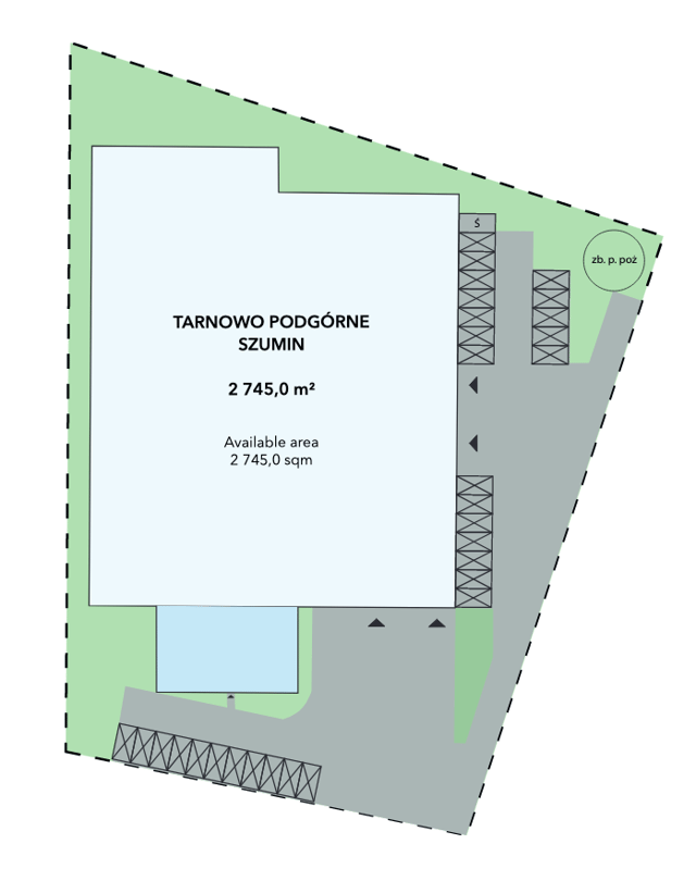 Magazyny Jakon Tarnowo Szumin, Poznań - magazyny do wynajęcia. Plan zagospodarowania.