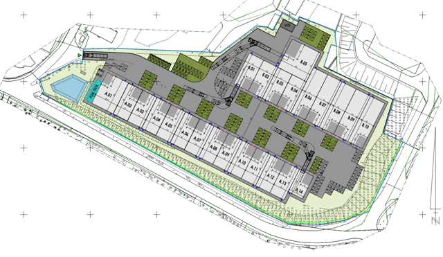 Magazyny Multipark Sosnowiec, Górny Śląsk - magazyny do wynajęcia. Plan zagospodarowania.