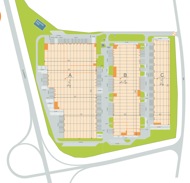 Warehouses Mapletree Park Wrocław II, Wrocław - warehouses for rent. Site plan.