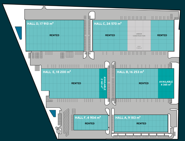 Magazyny Fortress Logistics Park Bydgoszcz, Bydgoszcz i Toruń - magazyny do wynajęcia. Plan zagospodarowania.