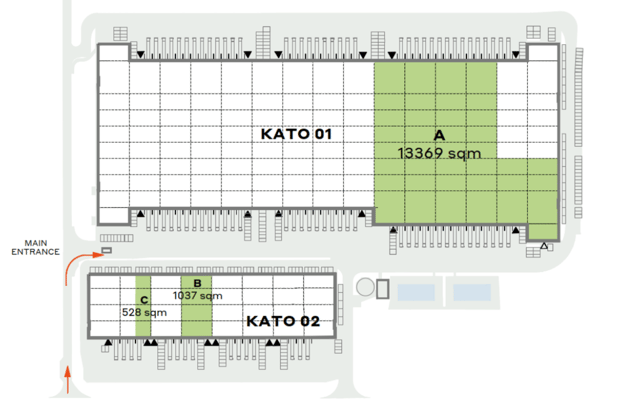 Magazyny CTPark Katowice, Górny Śląsk - magazyny do wynajęcia. Plan zagospodarowania.