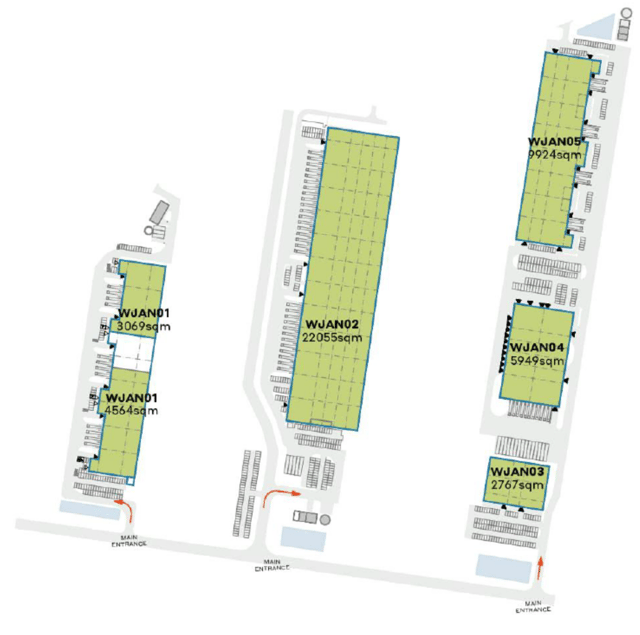 Warehouses CTPark Warsaw Janki, Warszawa - warehouses for rent. Site plan.