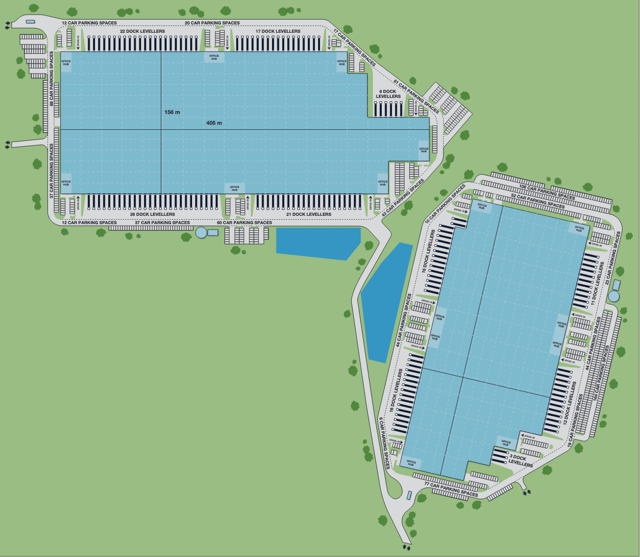 Magazyny Panattoni Park Nowa Sól, Polska Zachodnia - magazyny do wynajęcia. Plan zagospodarowania.