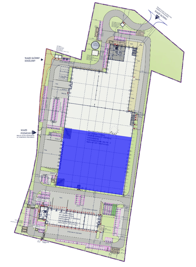 Magazyny Panattoni Park Jelenia Góra, Wrocław - magazyny do wynajęcia. Plan zagospodarowania.