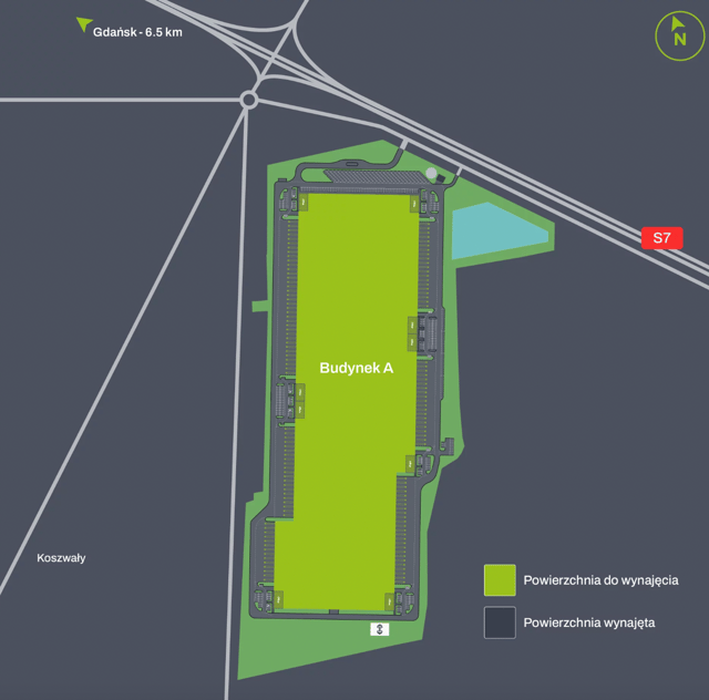 Warehouses MDC2 PARK GDAŃSK EAST, Trójmiasto - warehouses for rent. Plan zagospodarowania.