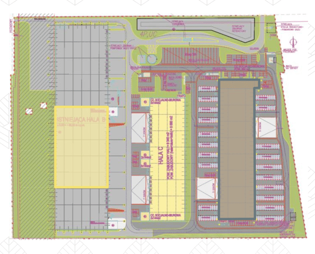 Warehouses MLP Gorzów Wielkopolski, Polska Zachodnia - warehouses for rent. Site plan.