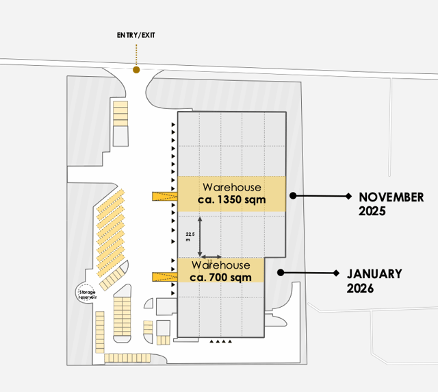 Magazyny Waimea Airport Logistics Park Szczecin - Goleniów, Szczecin - magazyny do wynajęcia. Plan zagospodarowania.