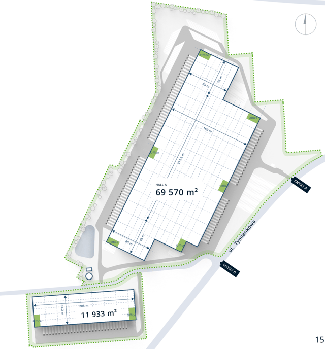 Warehouses GARBE Park Gliwice, Górny Śląsk - warehouses for rent. Site plan.
