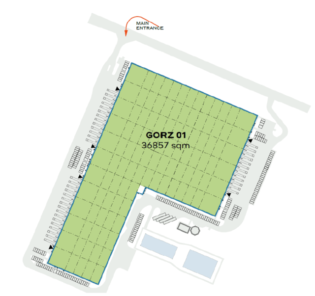 Magazyny CTPark Gorzyce, Górny Śląsk - magazyny do wynajęcia. Plan zagospodarowania.