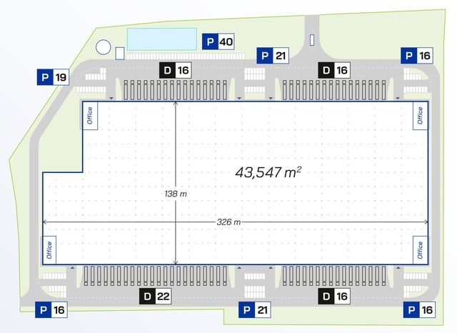 Warehouses Panattoni Park Kraków West IV, Kraków - warehouses for rent. Site plan.