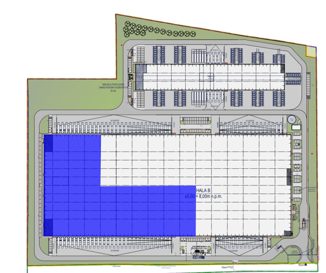 Warehouses Panattoni Park Goleniów, Szczecin - warehouses for rent. Plan zagospodarowania.