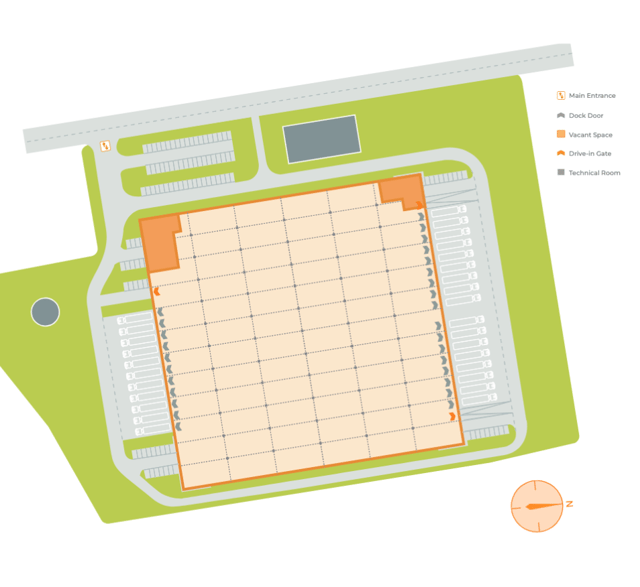 Magazyny Mapletree Park Błonie I, Warszawa - magazyny do wynajęcia. Plan zagospodarowania.