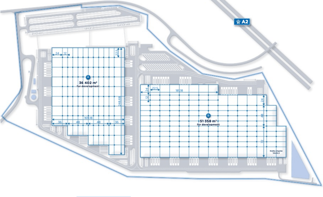 Magazyny Hillwood Grodzisk Mazowiecki, Warszawa - magazyny do wynajęcia. Plan zagospodarowania.
