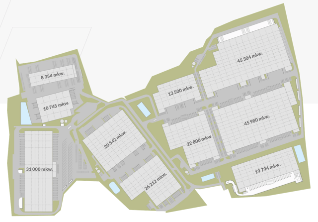 Warehouses 7R Park Tczew, Trójmiasto - warehouses for rent. Plan zagospodarowania.