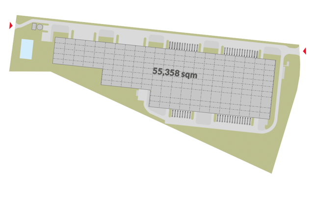 Warehouses 7R Park Poznań West, Poznań - warehouses for rent. Site plan.