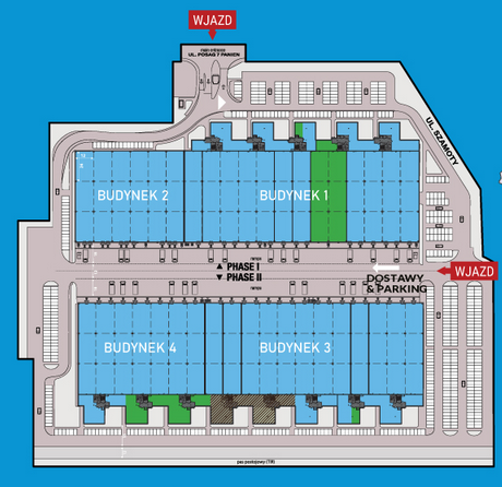 Warehouses Diamond Business Park Ursus, 02-495 Warszawa - warehouses for rent. Site plan.