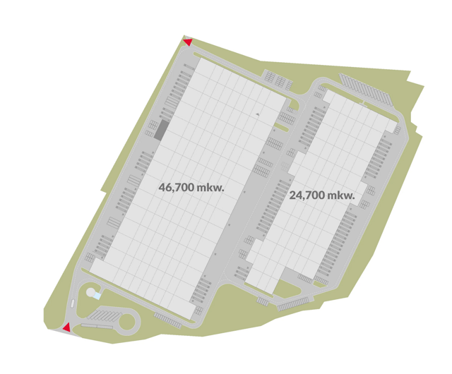 Warehouses 7R Park Kielce, Kielce - warehouses for rent. Plan zagospodarowania.