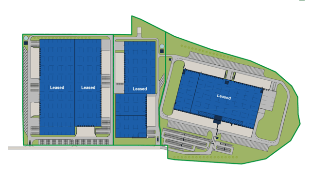 Magazyny GLP Sosnowiec Logistics Centre, Górny Śląsk - magazyny do wynajęcia. Plan zagospodarowania.