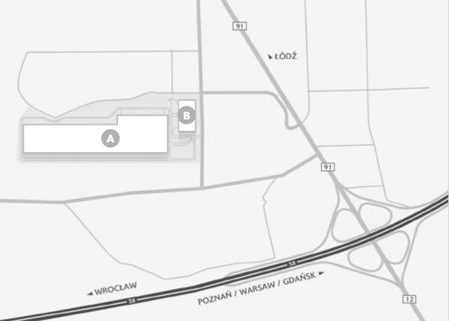 Magazyny SEGRO Logistics Park Łódź Rzgów, Polska Centralna - magazyny do wynajęcia. Plan zagospodarowania.