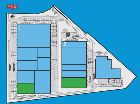 Magazyny Diamond Business Park Gliwice, Górny Śląsk - magazyny do wynajęcia. Plan zagospodarowania.