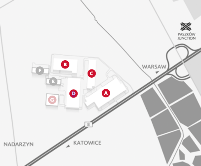 Magazyny SEGRO Logistics Park Warsaw Nadarzyn, Warszawa - magazyny do wynajęcia. Plan zagospodarowania.